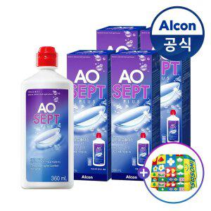 옵티프리 렌즈세척액 에이오셉 플러스 360ml 4개+물티슈 40매