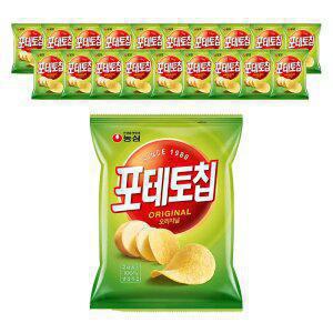 농심 포테토칩 오리지널, 60g, 20개