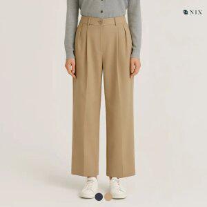[택가 99000원][NIX]여) 투턱 밴딩 와이드 슬랙스(FNRMCNW570M)