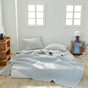 포근 오가닉 60수 고밀도면 피그먼트 워싱 줄누비 스프레드겸패드 4컬러 SS/Q/K