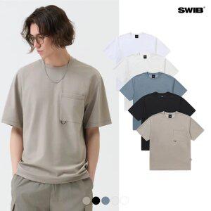 [택가 39000원][스위브]유니) C/P 분또 스티치 포켓 반팔티 (레귤러핏)(LSBMCTR702M)
