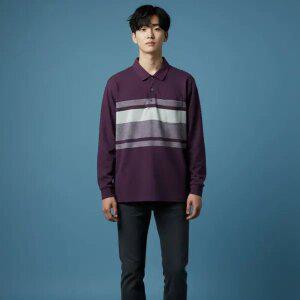 조이마담 MT50030 라인 배색 포켓 카라 속기모 티셔츠 중년남성의류 아빠옷