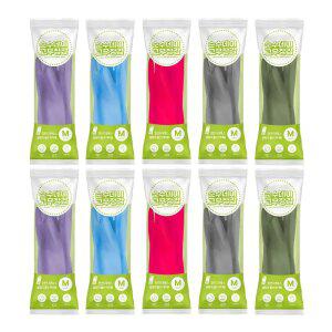 국내생산 천연라텍스 고무장갑 10켤레 순수데이 설거지 청소 주방 장갑