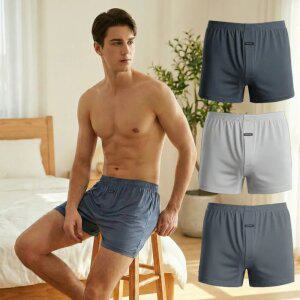 3매 위키란쥬 루카스 인견 트렁크 사각 박서 학생 아빠 팬티 세트