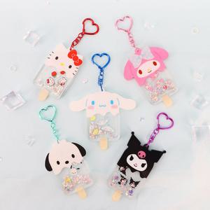 귀여운 산리오 캐릭터 아크릴 키링 반짝 아이스크림 / 핸드폰 에어팟 가방 장식 열쇠고