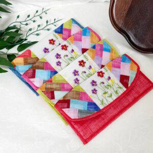 J2K 전통 조각보 지갑 자수 모시 한국풍 디자인 기념품 명절