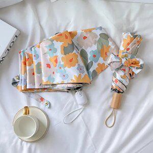 오렌지플라워 UV차단 초경량 양산 3단 휴대용 자외선차단 원터치 자동 암막 튼튼한 우