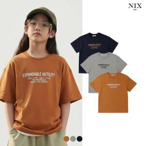 [NIXKIDS]유니) 16 S 싱글-앞판 1도 레터링 워싱 티셔츠(FKQMCTR771P)