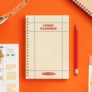 인디고 기본 스터디 플래너 | 4개월용 신학기 개학준비물 시간관리 다이어리