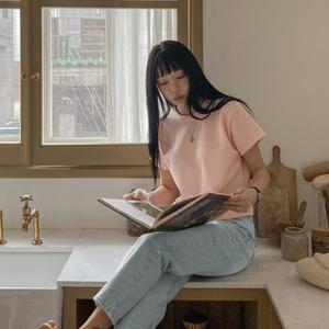 [7컬러/데일리템] 질좋은 세미크롭 반팔티