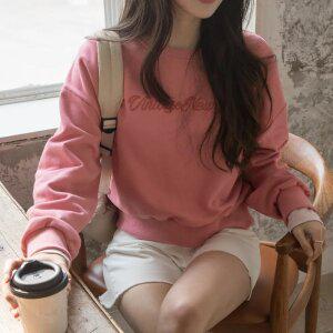 [데일리/캐주얼] 레터링 크롭 맨투맨