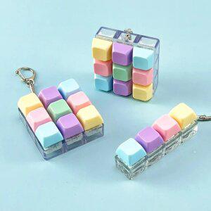 LED 4구/9구 마카롱 키캡 키링 파스텔 딸깍이 피젯 새학기선물 키보드 키홀더