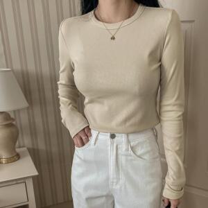 [시크릿라벨] [3사이즈/쫀쫀탱탱] 베이직 골지 티셔츠