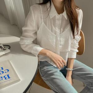 [시크릿라벨] [레이어드한 듯] 시스루 뷔스티에 셔츠