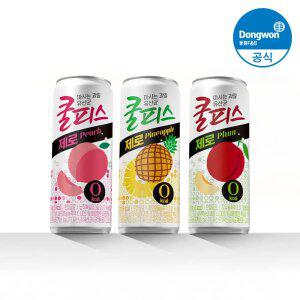 동원 쿨피스 캔 제로 복숭아/자두/파인애플 230ml 30캔