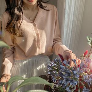 [8컬러/보들촉감] 오픈 카라넥 니트 가디건