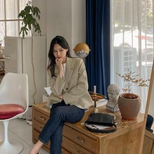 [시크릿라벨] [스탠다드핏] 투버튼 테일러드 숏자켓