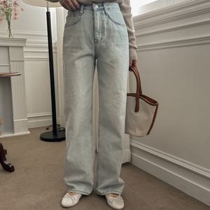 [봄신상/난스판] 세미와이드 연청 데님팬츠