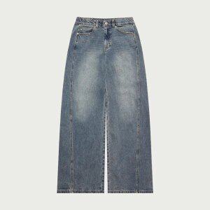 여성 히든밴딩 사이드라인 슈퍼와이드 데님팬츠_246(10530-155-612-10)