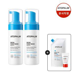 아토팜 페이셜 폼 워시 150ml 2개+[증정]탑투토워시 250ml(리필)+MLE 크림 30ml