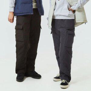 [1장+1장] 방한 카고 패딩바지 남녀공용 겨울 양털 보온 방수 빅사이즈 와이드팬츠
