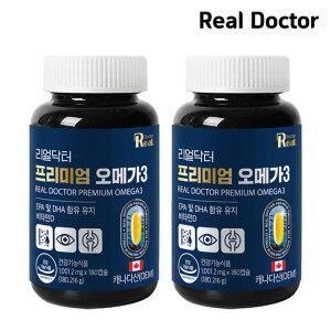 리얼닥터 캐나다산 프리미엄 오메가3 180캡슐 2개 (12개월분) 혈행개선 눈건강 뼈건강
