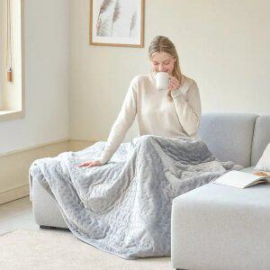 2인용 극세사 전기담요 FE242 캠핑 사무실 대형 그레이