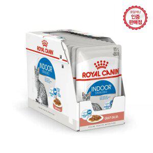 로얄캐닌 고양이사료 인도어 [그레이비] 파우치 85g 12개 (1BOX)