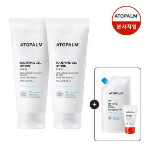 아토팜 수딩 젤 로션 160ml 2개+[증정]탑투토워시 250ml(리필)+MLE 크림 30ml