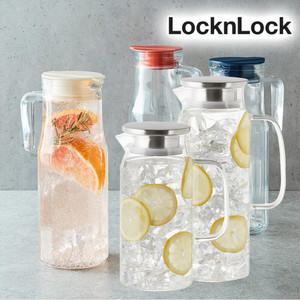 락앤락 투명한 내열 유리 저그 물병 냉장고/카페 물통 대용량 워터 보틀 티 2리터 1리