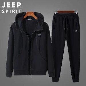 JEEP SPIRIT  남성용 봄 가을 캐주얼 후드집업 트레이닝세트