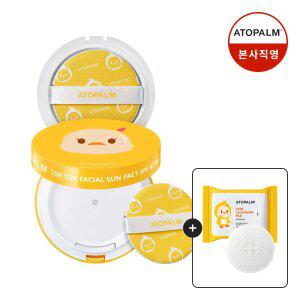 아토팜 톡톡 페이셜 선팩트 15g 1개 +리필 15g 1개+[증정]퓨어 클렌징 패드 30매+카밍