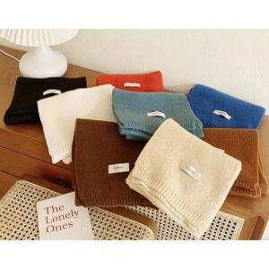 J2K 니트 머플러 쁘띠 목도리 넥워머 방한 남녀공용 데일리