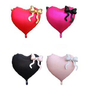 J2K 무광 리본하트 파티 이벤트 생일 돌잔치 프로포즈 소품 촬영