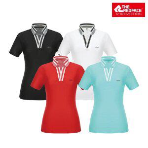 [레드페이스 본사] 여성 아이스 자카드 요꼬칼라 하프 우먼 티셔츠 REWFTSM20250