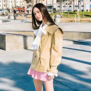 빅카라 오버핏 숏 트렌치 AP1WC261