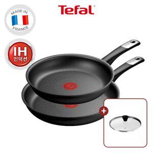 [테팔] 퍼펙트 터치 티타늄 3X 인덕션 프라이팬 2종 (팬24+팬28) (+레온 유리뚜껑24)