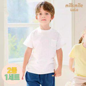 [밀크마일로로] [2종세트]로로베이직반팔티셔츠
