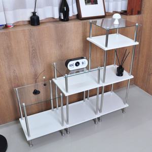 레이 모듈 화이트 수납 선반 거실 유리 장식장 2단 3단 4단