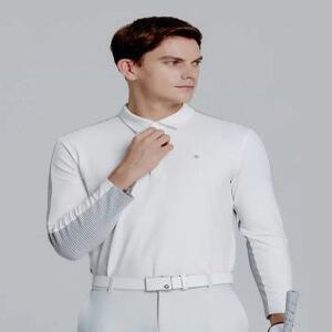 [엘르골프] 남성 배색 겨울 폴로 티셔츠_6I75202