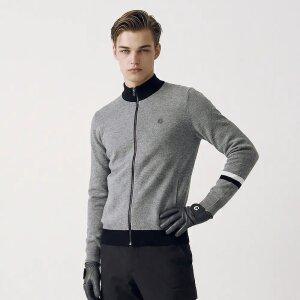 [엘르골프] 남성 소매 포인트 풀집 가디건 _6I13751