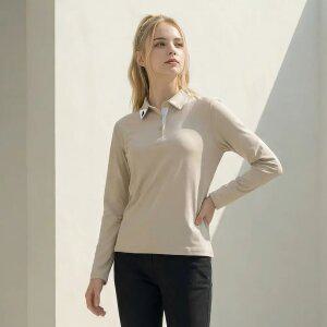 [엘르골프] 여성 폴로 긴팔 티셔츠_6I25202