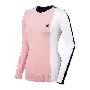 [엘르골프] 여성 세로 라운드넥 스웨터_6I23351