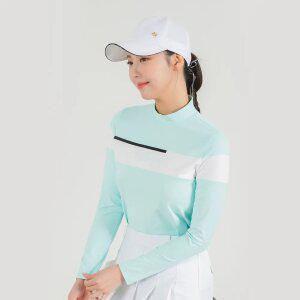 [엘르골프] 여성 에센셜 목크넥 티셔츠_6I25456