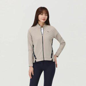 [엘르골프] 여성 트리코트 전타 풀집업 티셔츠_6I25501