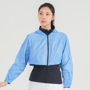 [엘르골프] 여성 져지믹스 칼라블럭 후드점퍼_6I21351