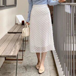 (여리핏) 샤르 쉬폰 플라워 레이스 머메이드 롱 스커트 sk6789