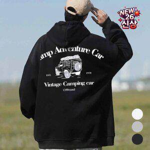 [문컬렉션] 쭈리 오버핏 남녀공용 트레이닝 캠핑지프 후드