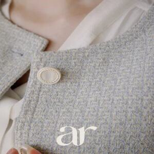 (MADE/봄하객룩/고급퀄리티) 스프렛 절개 라인 라운드넥 컬러 트위드 자켓 jk3055