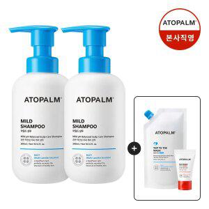아토팜 마일드 샴푸 300ml 2개+[증정]탑투토워시 250ml(리필)+MLE 크림 30ml